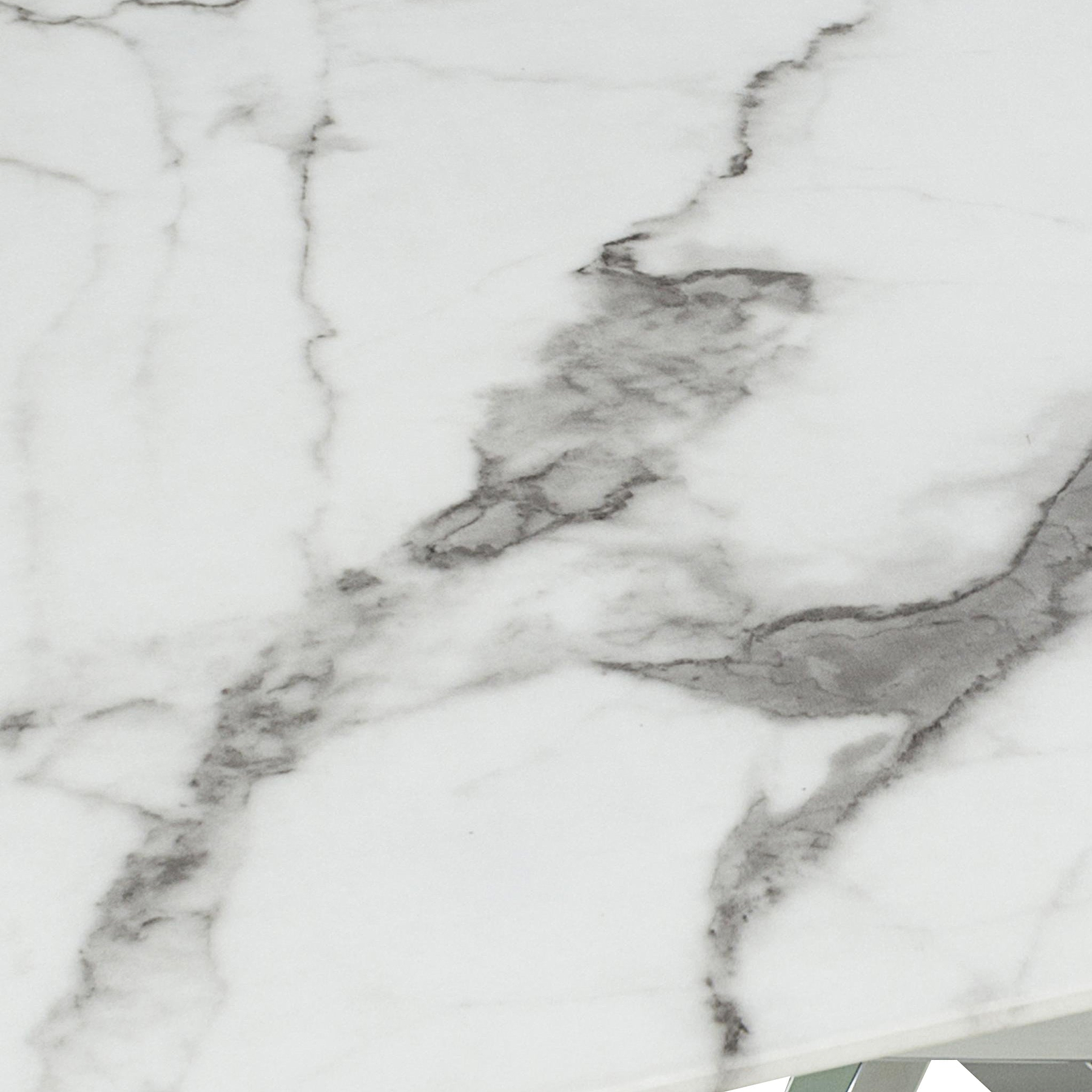 Melody Marble Effect Coffee Table White Chrome from Roseland Furniture