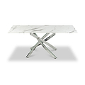 Melody Marble Effect Coffee Table White Chrome from Roseland Furniture