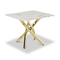 Melody Marble Effect Side Table White Gold from Roseland Furniture