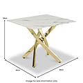 Melody Marble Effect Side Table White Gold from Roseland Furniture