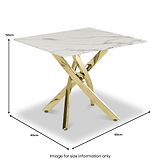 Melody Marble Effect Side Table White Gold from Roseland Furniture