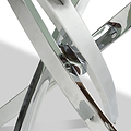 Melody Marble Effect Side Table White Chrome from Roseland Furniture