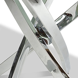 Melody Marble Effect Side Table White Chrome from Roseland Furniture