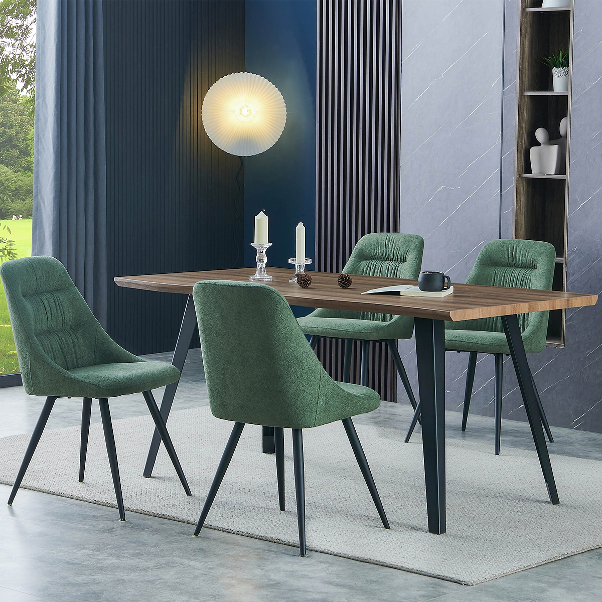 Crawley 160cm Natural Curve Dining Table from Roseland Furniture