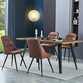 Crawley 160cm Natural Curve Dining Table from Roseland Furniture