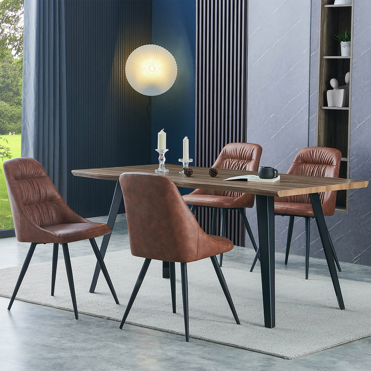 Crawley 160cm Natural Curve Dining Table from Roseland Furniture