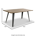Crawley 160cm Natural Curve Dining Table from Roseland Furniture