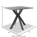 Farnell Ceramic 80cm Square Dining Table Grey from Roseland Furniture