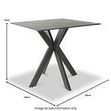 Farnell Ceramic 80cm Square Dining Table Grey from Roseland Furniture