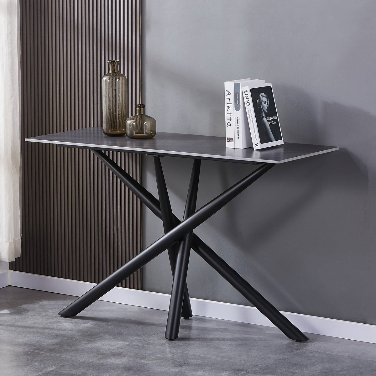 Barton Console Table Grey from Roseland Furniture