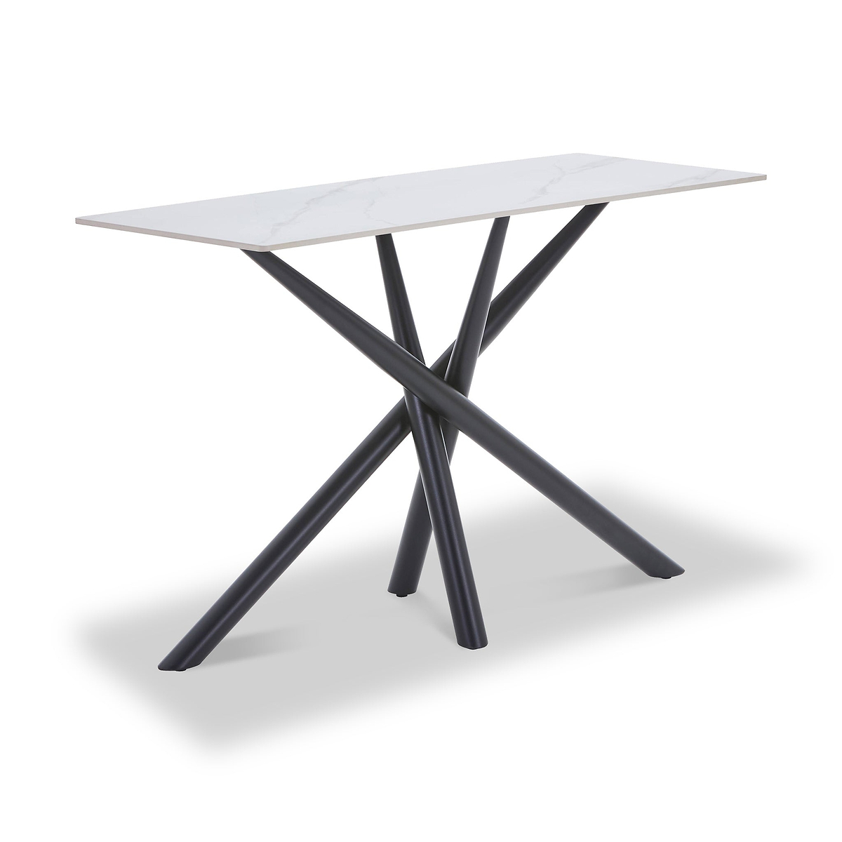 Barton Console Table White from Roseland Furniture