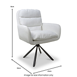 Cassey Corduroy Swivel Chair from Roseland Furniture