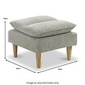 Portwell Footstool Natural from Roseland Furniture