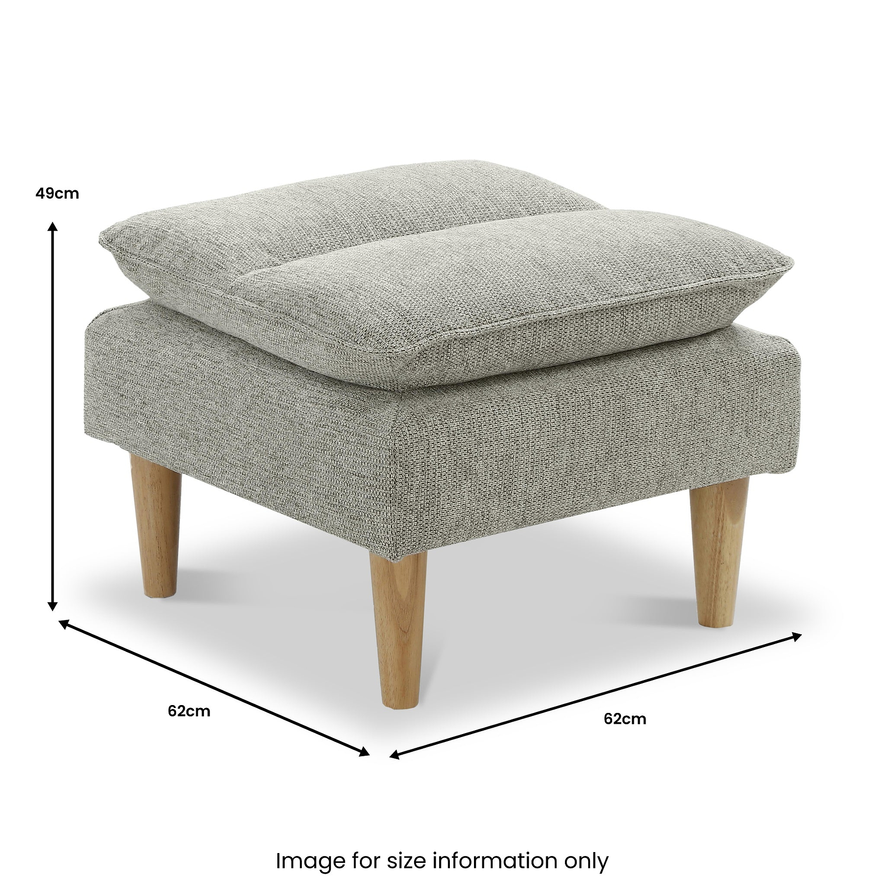 Portwell Footstool Natural from Roseland Furniture
