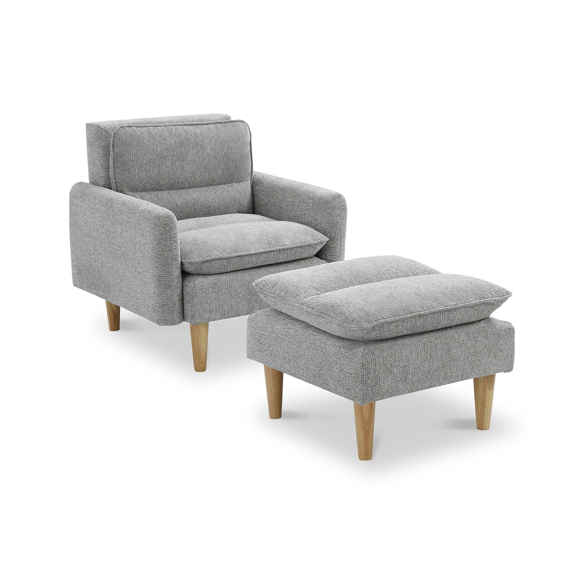 Portwell Footstool Grey from Roseland Furniture