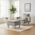 Portwell Grey Footstool from Roseland Furniture