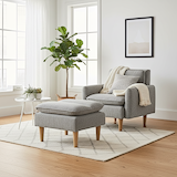 Portwell Grey Footstool from Roseland Furniture