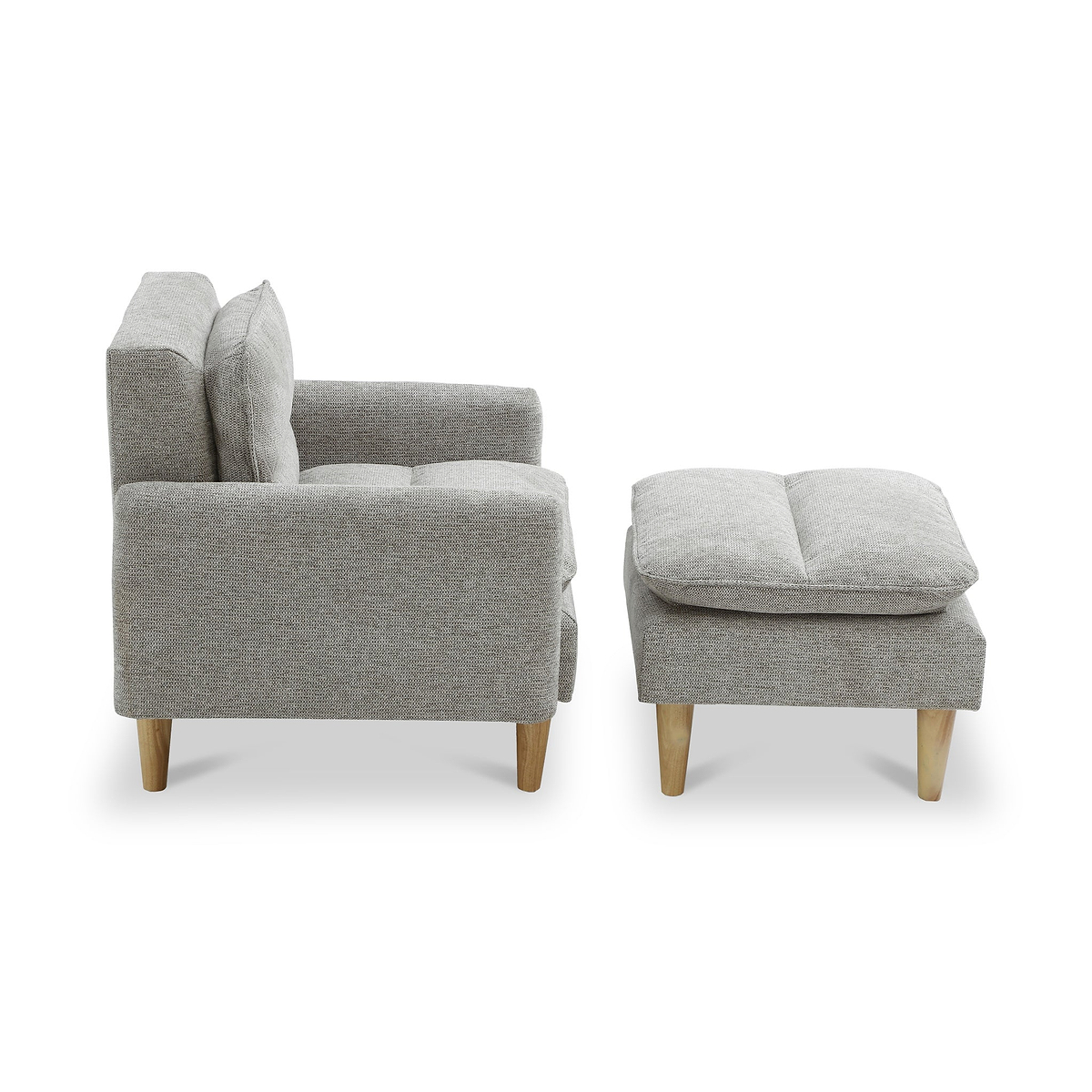 Portwell Footstool Grey from Roseland Furniture