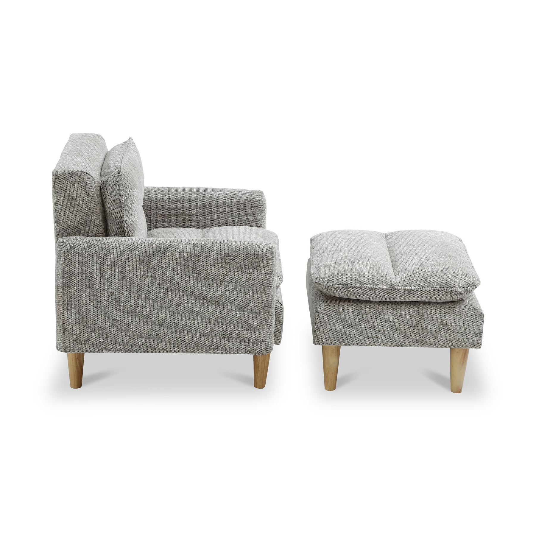 Portwell Footstool Grey from Roseland Furniture