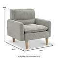 Portwell Armchair Grey from Roseland Furniture