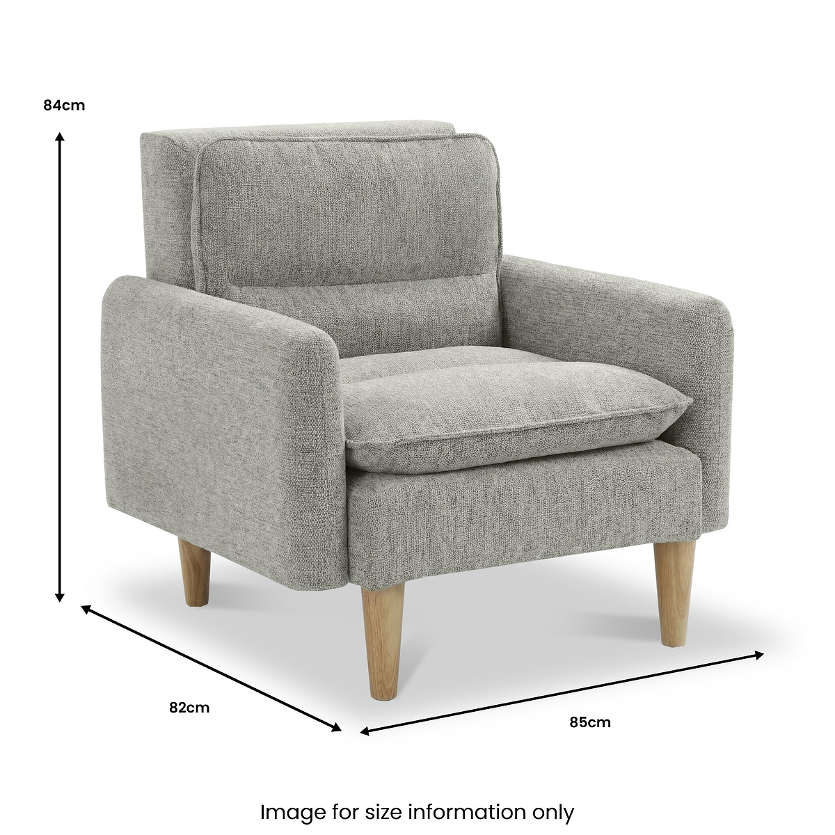 Portwell Armchair Grey from Roseland Furniture