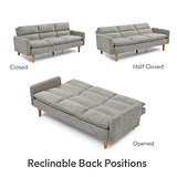 Portwell 3 Seater Sofa Bed Natural from Roseland Furniture