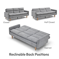 Portwell 3 Seater Sofa Bed Grey from Roseland Furniture