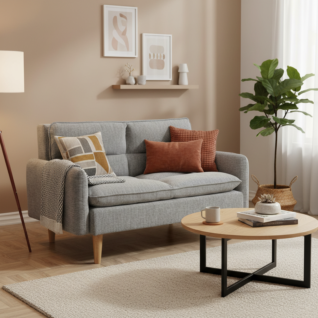 Portwell Grey 2 Seater Sofa from Roseland Furniture