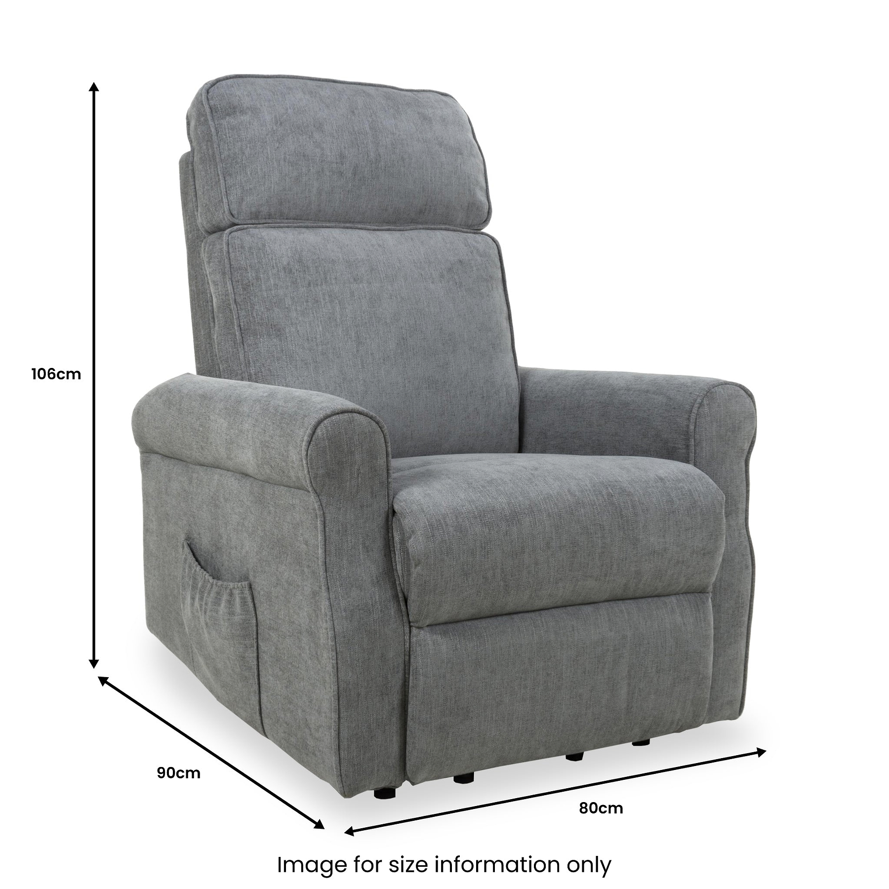 Hartley Tilt Rise Recliner Armchair Grey from Roseland Furniture