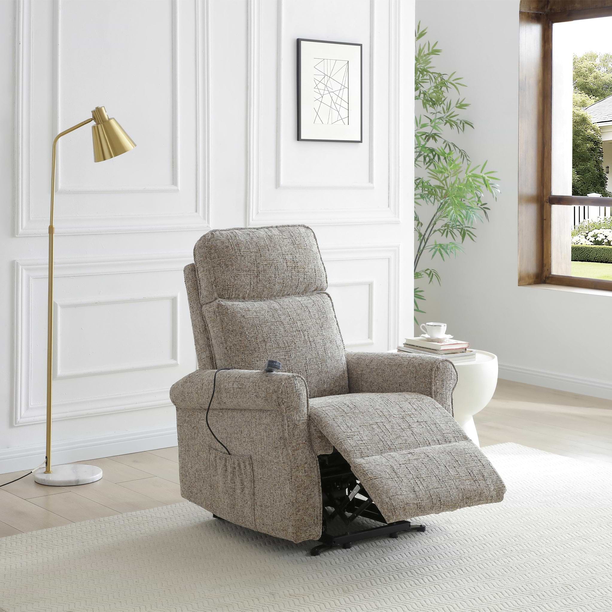Ellwood Tilt Rise Recliner Armchair Natural from Roseland Furniture