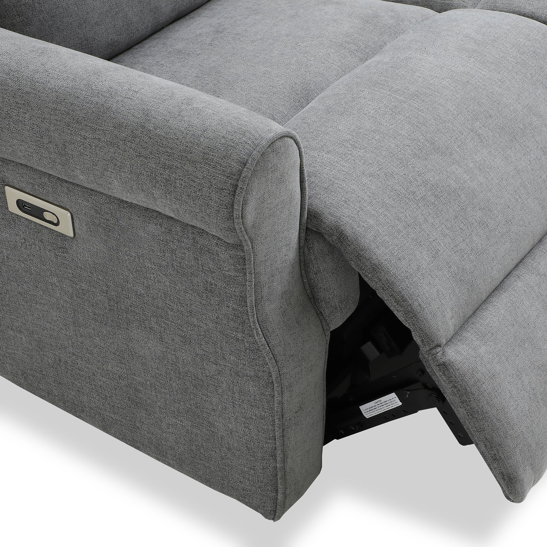 Hartley Power Recliner 2 Seater Sofa Grey from Roseland Furniture