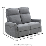 Hartley Power Recliner 2 Seater Sofa Grey from Roseland Furniture