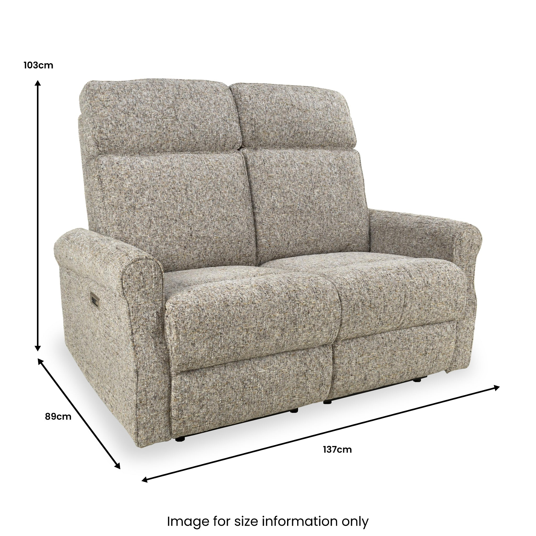 Ellwood Power Recliner 2 Seater Sofa Natural from Roseland Furniture