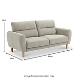 Penmere 3 Seater Sofa Natural from Roseland Furniture