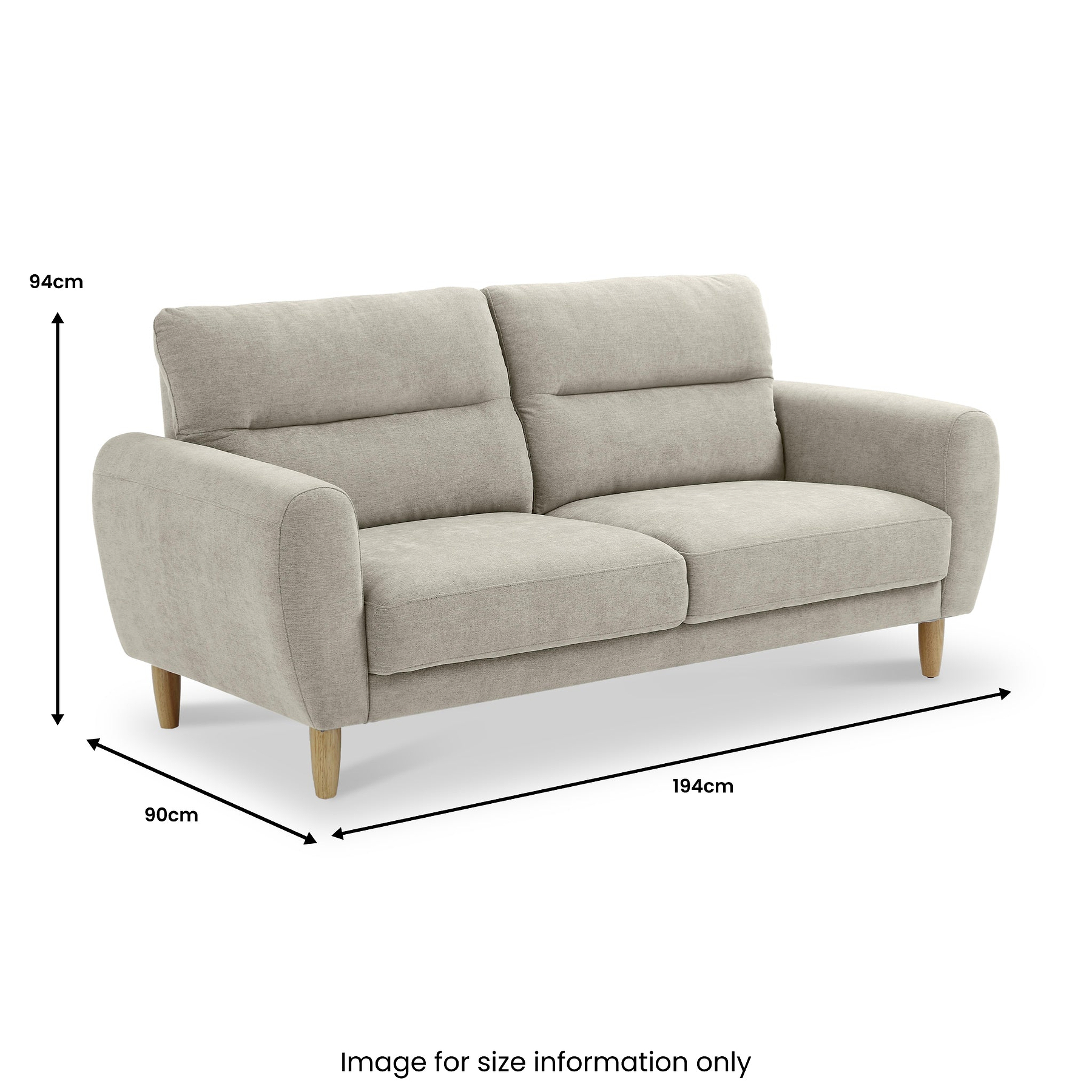 Penmere 3 Seater Sofa Natural from Roseland Furniture