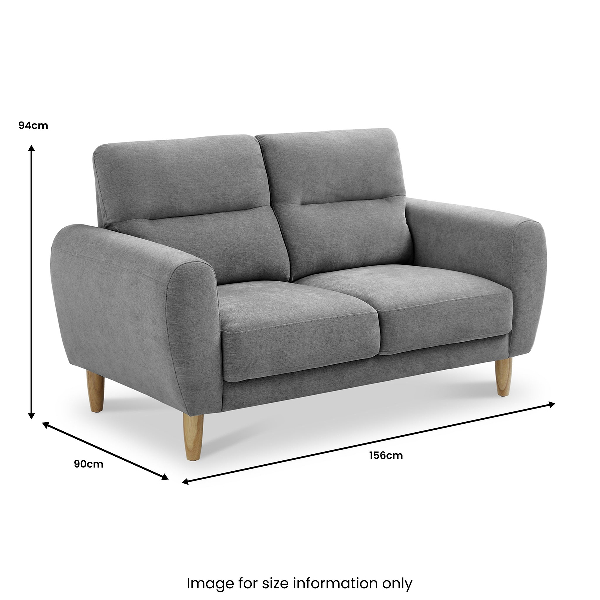 Penmere 2 Seater Sofa Grey from Roseland Furniture