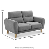 Penmere 2 Seater Sofa Grey from Roseland Furniture