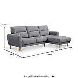 Penmere Corner Sofa Grey from Roseland Furniture