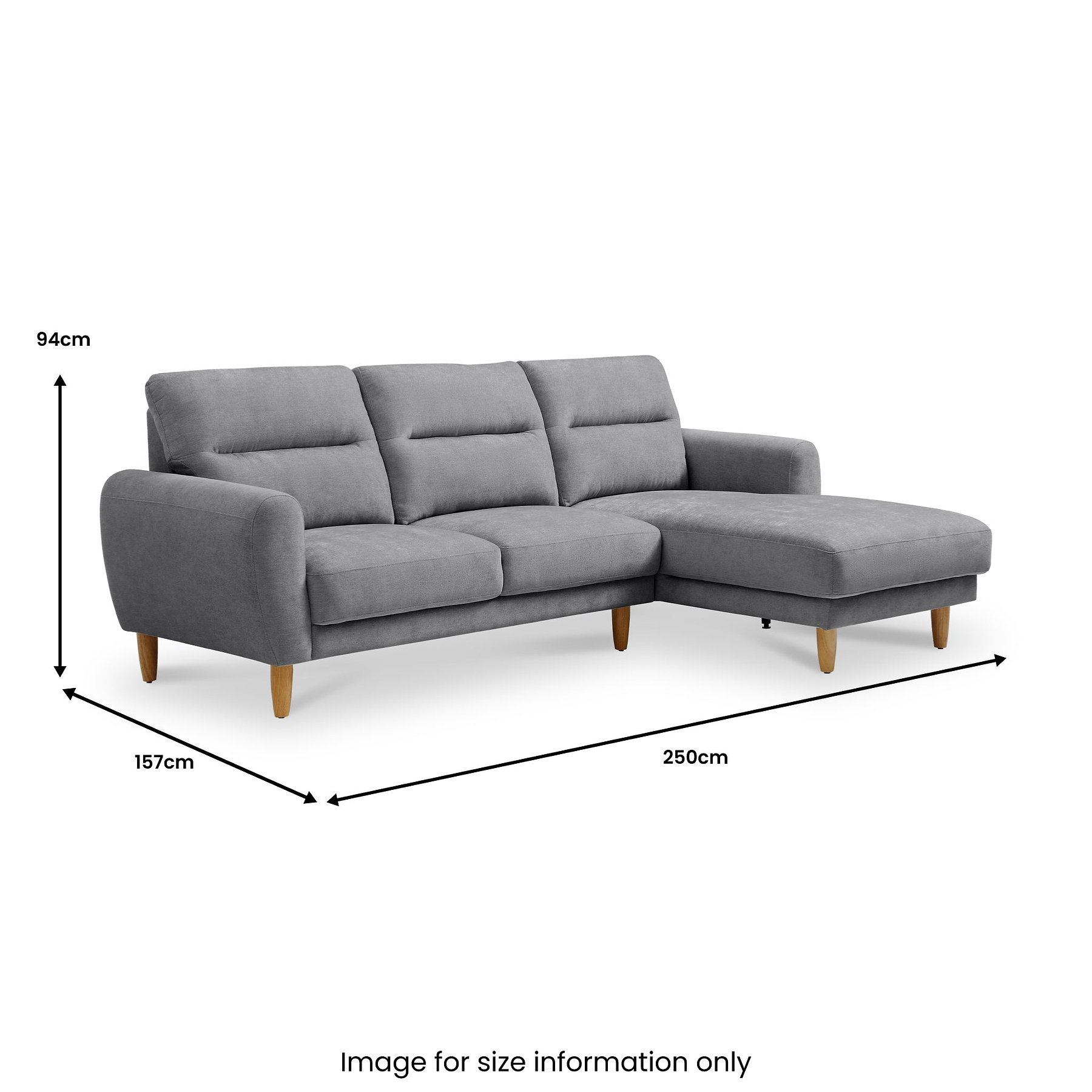 Penmere Corner Sofa Grey from Roseland Furniture