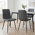 Gillan 120cm Ceramic Dining Table with 4 Dining Chairs from Roseland Furniture