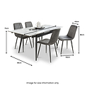 Redruth 120cm-180cm Ceramic Extending Dining Table with 4 Dining Chairs