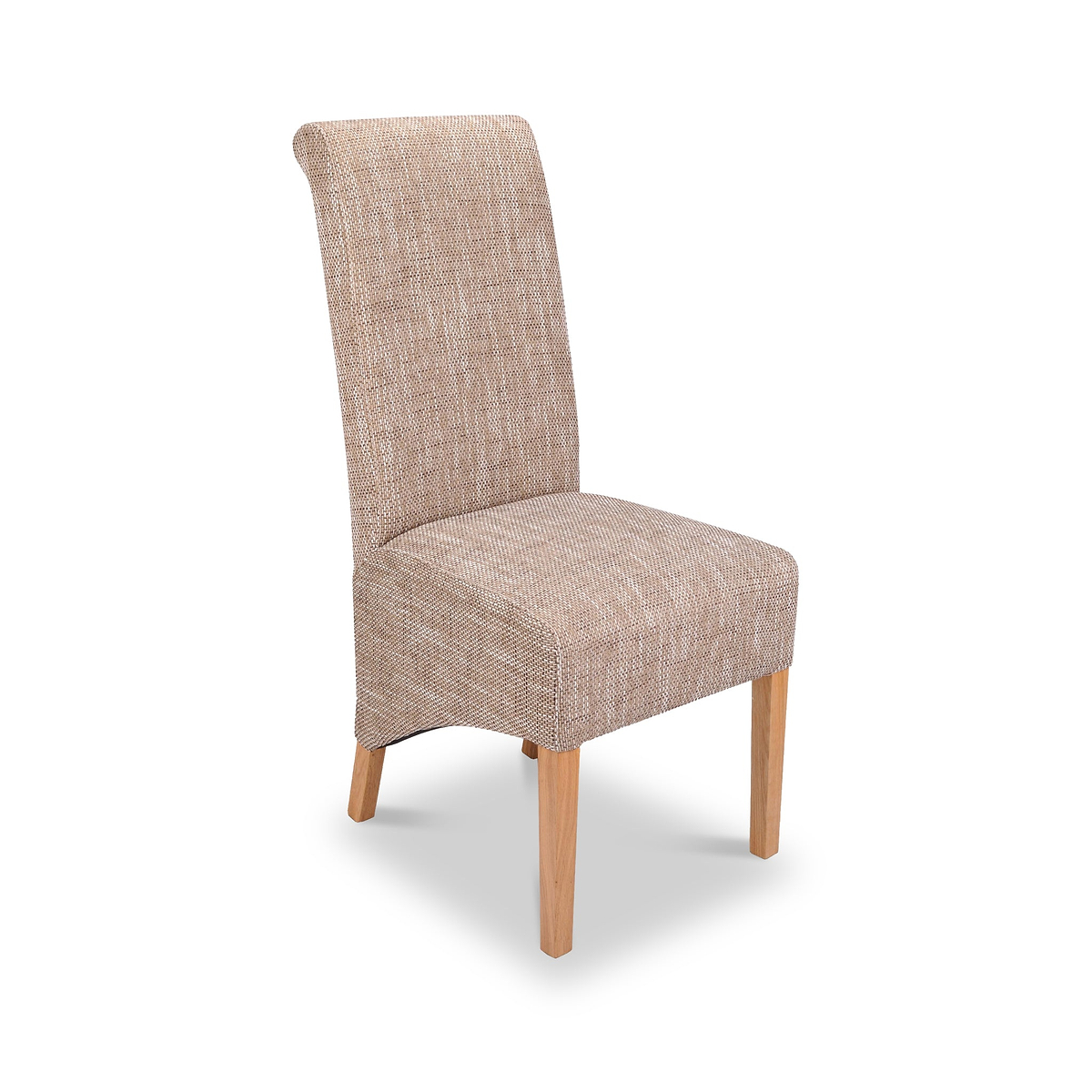 Genna Tweed Fabric Dining Chair Oatmeal from Roseland Furniture
