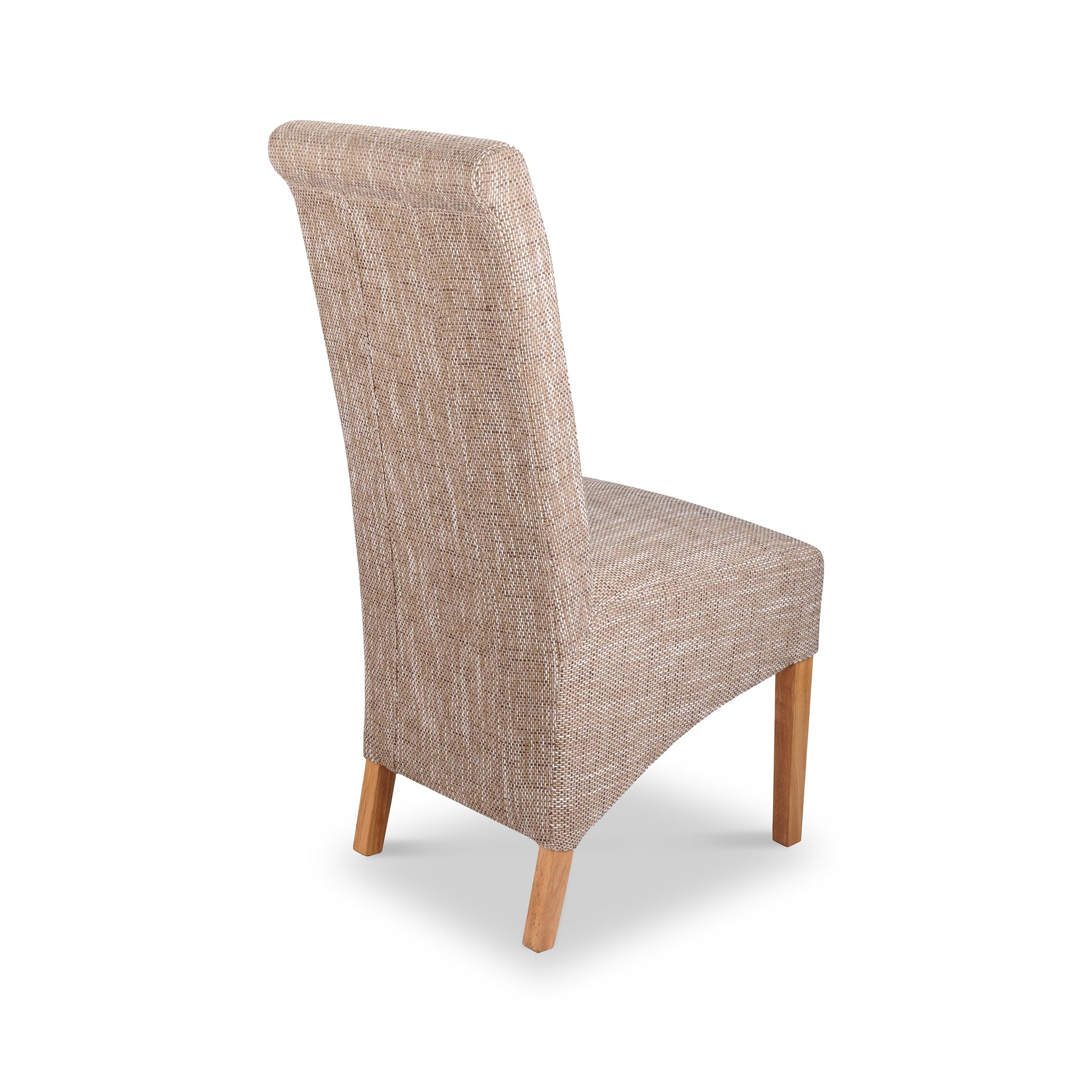Genna Tweed Fabric Dining Chair Oatmeal from Roseland Furniture