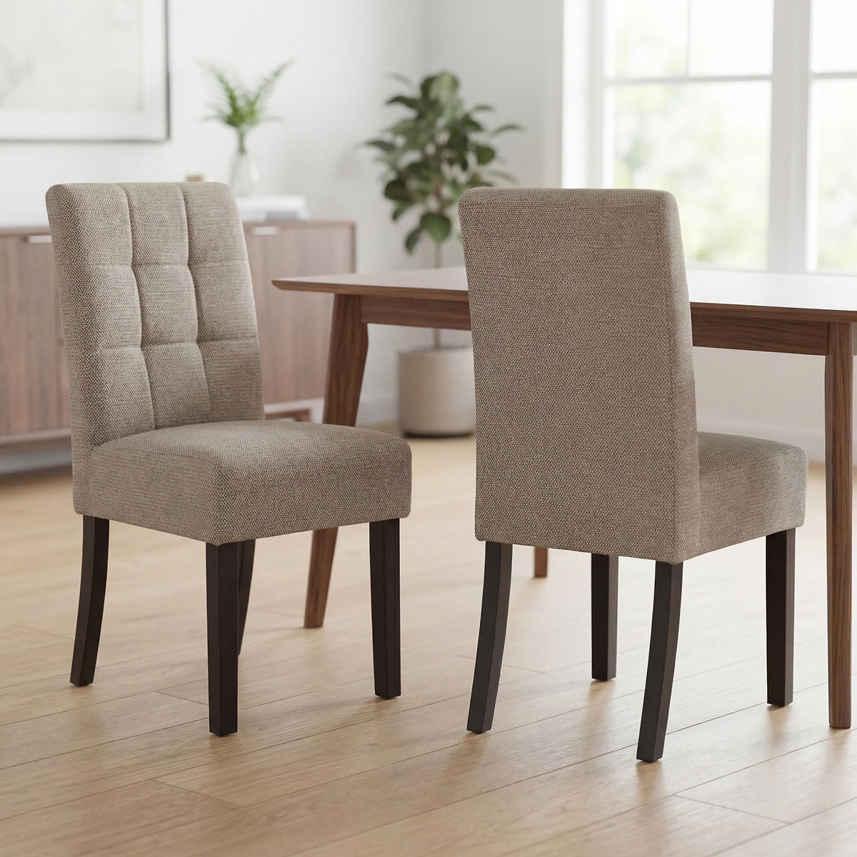 Pryder Tweed Fabric Dining Chair Mocha BL from Roseland Furniture