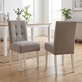 Pryder Tweed Fabric Dining Chair Mocha WL from Roseland Furniture