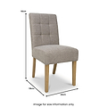Pryder Tweed Fabric Dining Chair Mocha NL from Roseland Furniture