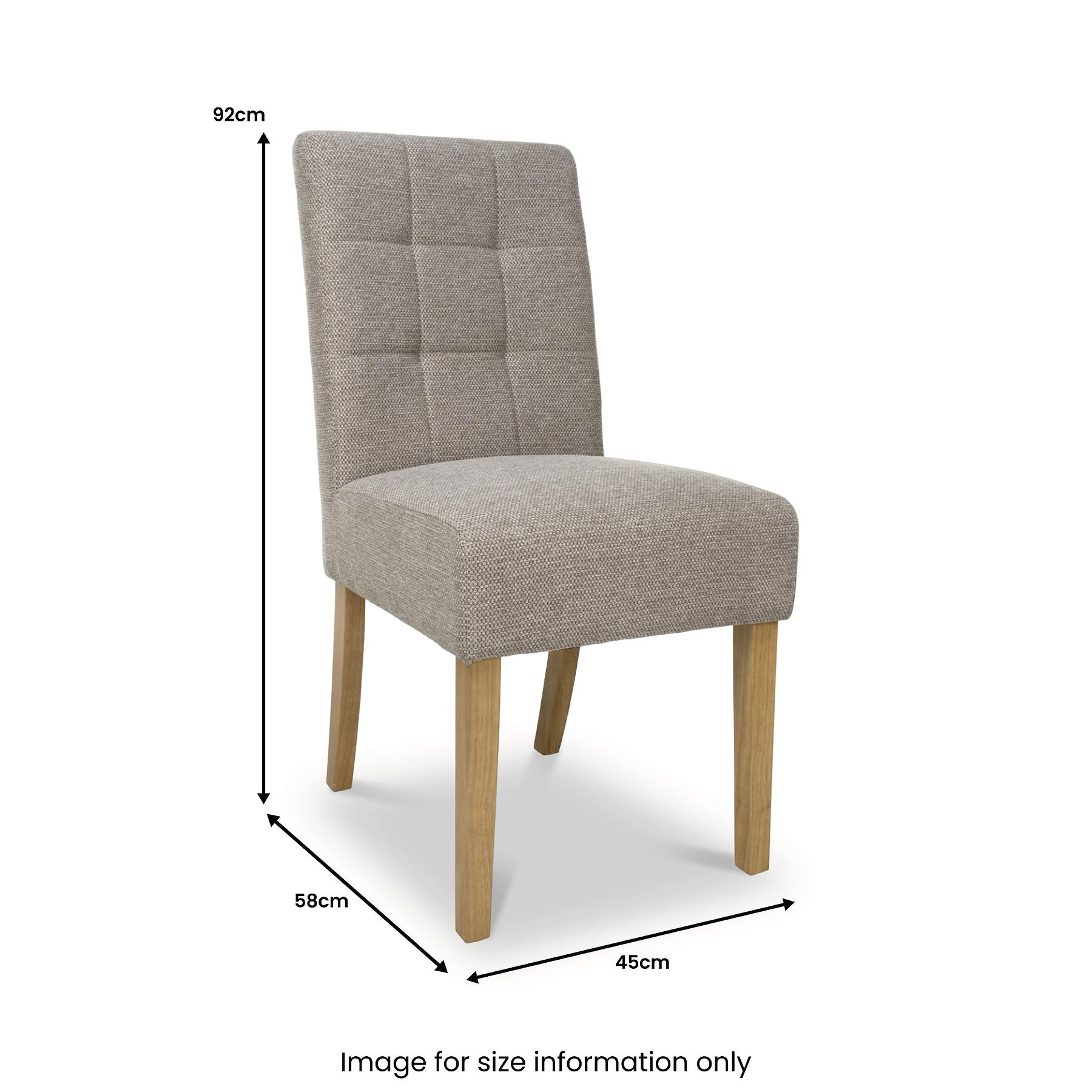 Pryder Tweed Fabric Dining Chair Mocha NL from Roseland Furniture