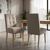Pryder Tweed Fabric Dining Chair Mocha NL from Roseland Furniture