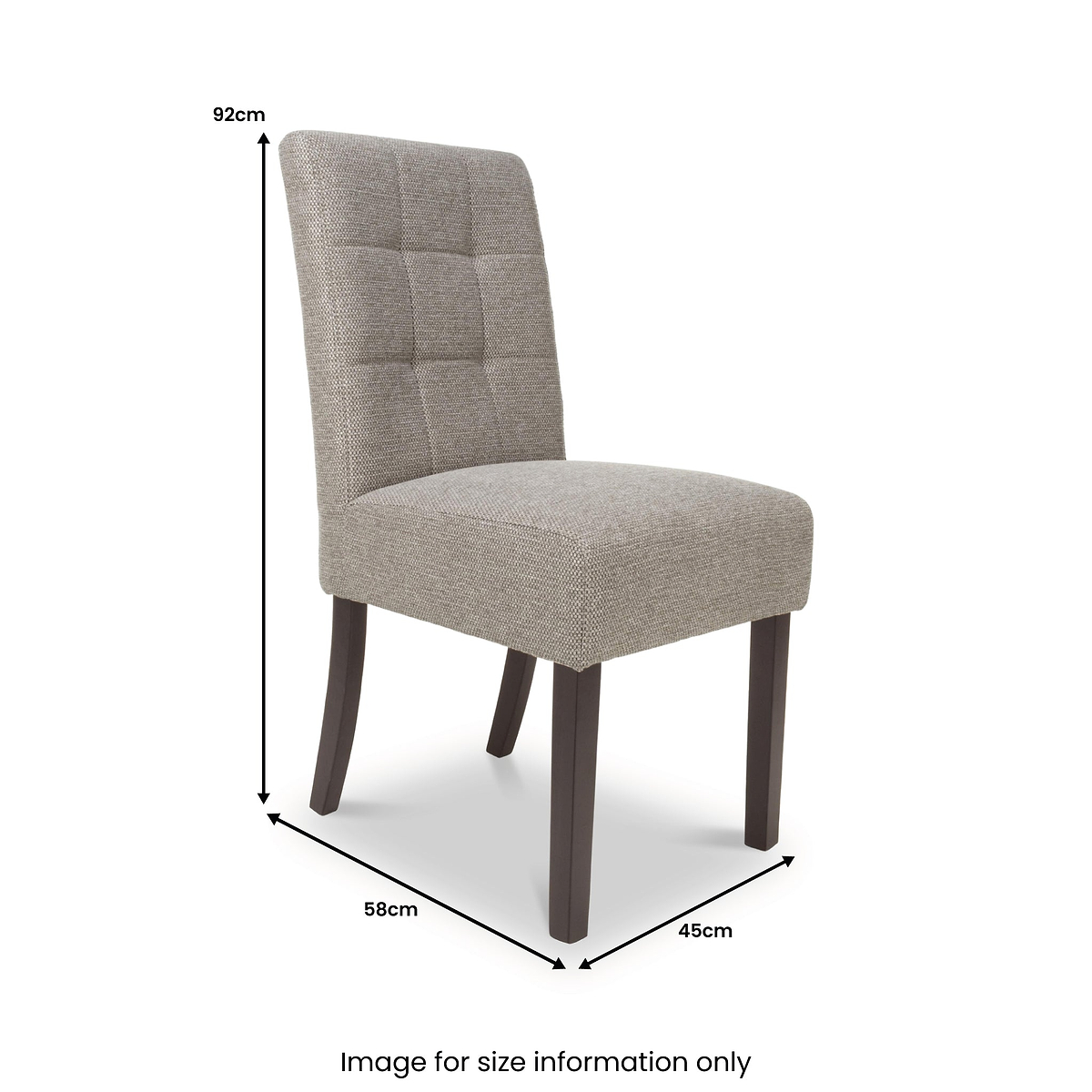 Pryder Tweed Fabric Dining Chair Mocha WNL from Roseland Furniture