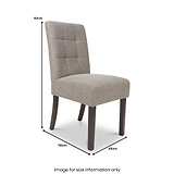 Pryder Tweed Fabric Dining Chair Mocha WNL from Roseland Furniture